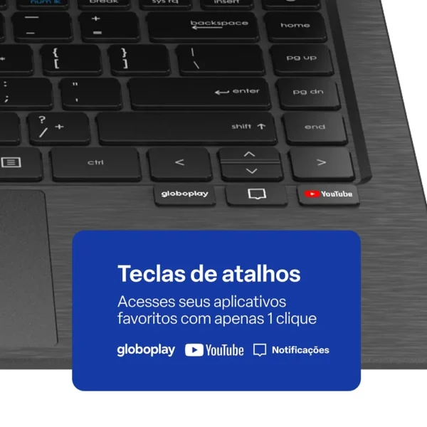 Notebook Ultra, Linux, 15,6 Pol. HD, Intel Celeron, 240GB SSD/ 8GB RAM, Cinza Escovado - UB262 - Image 4